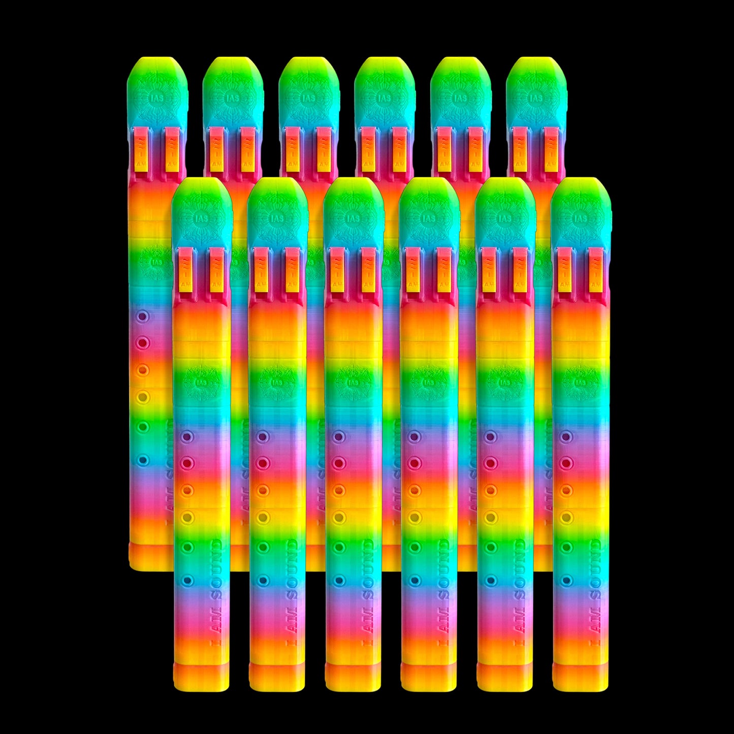 F#4 Drone Flute 440 Hz - Premium/Luminous Options - 12 Pack (Wholesale) - $49/flute