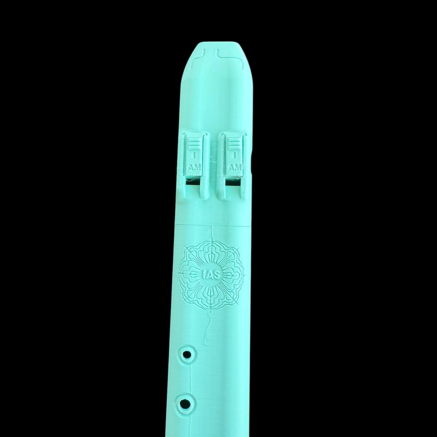 A4 Triple Drone Flute 440 Hz - Aqua Teal