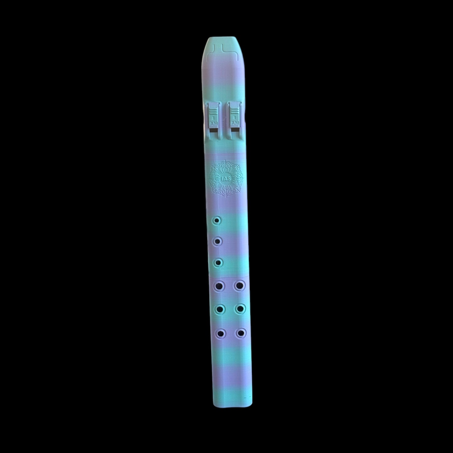 A4 Triple Drone Flute 432 Hz - Gradient Purple Teal