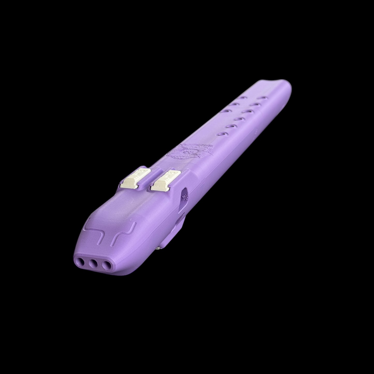 A4 Triple Drone Flute 432 Hz - Purple